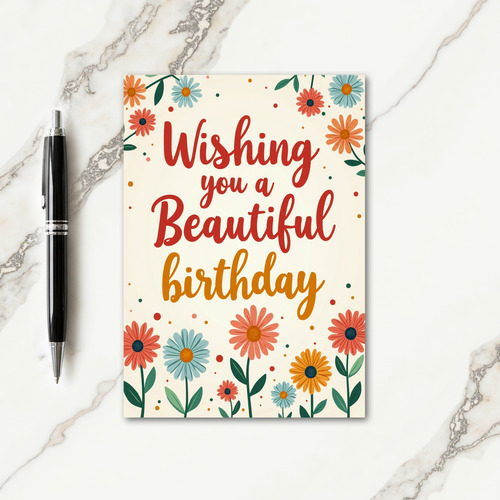 Sweet Birthday Flowers Card