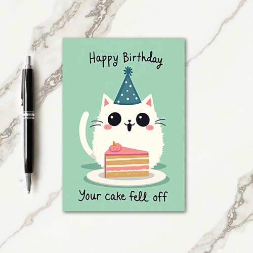 Sweet Birthday Fluffy Cat Card