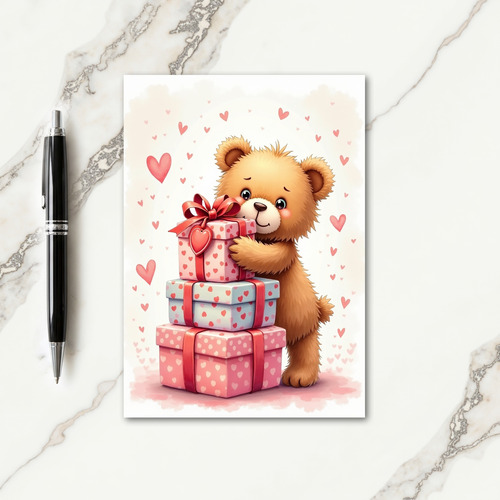 Sweet Birthday Fluffy Creature Card