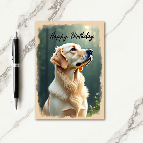 Sweet Birthday Forest Dog Card