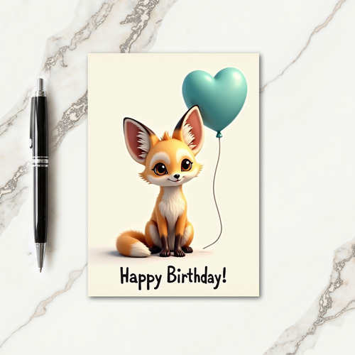 Sweet Birthday Fox Creature Card