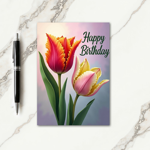 Sweet Birthday Fringed Floral Card