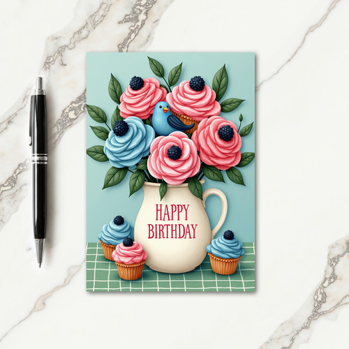 Sweet Birthday Frosted Bloom Card