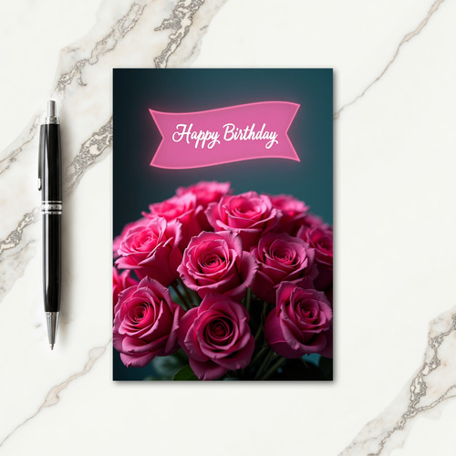 Sweet Birthday Fuchsia Card