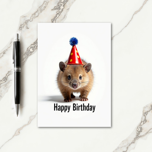 Sweet Birthday Furry Creature Card