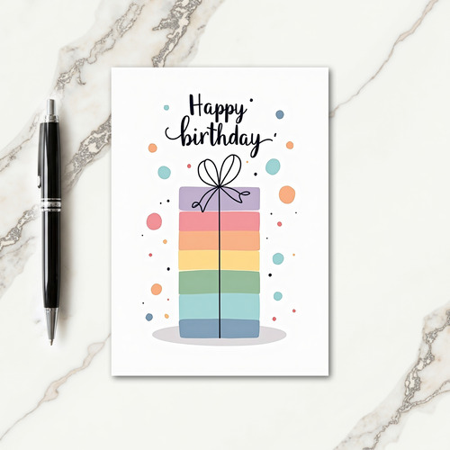 Sweet Birthday Gift Stack Card