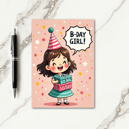 Sweet Birthday Girl Art Card