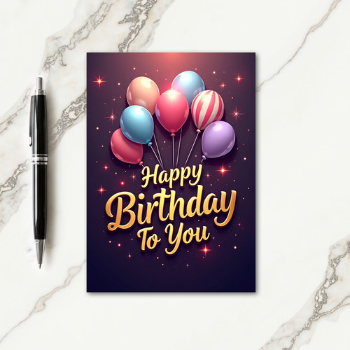 Sweet Birthday Glossy Spheres Card