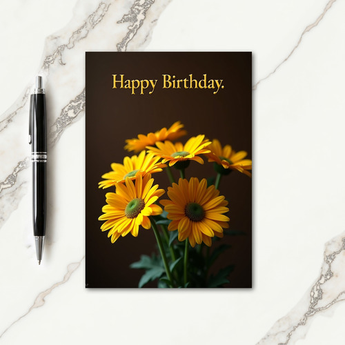 Sweet Birthday Golden Daisy Card