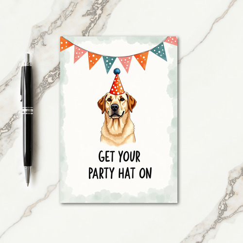 Sweet Birthday Golden Dog Card