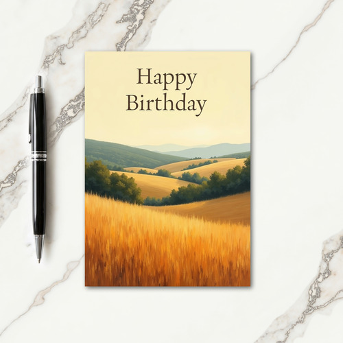 Sweet Birthday Golden Fields Card