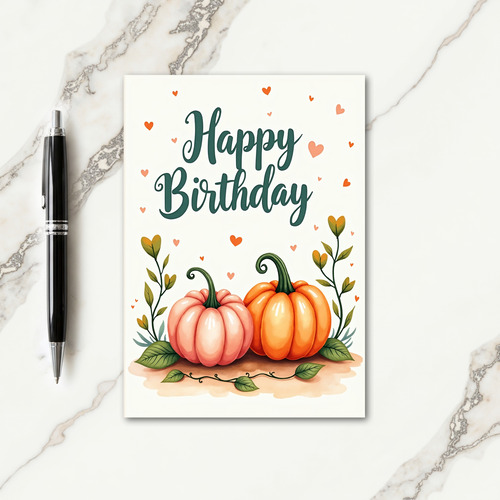 Sweet Birthday Gourd Illustration Card