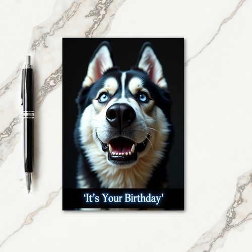 Sweet Birthday Grinning Dog Card