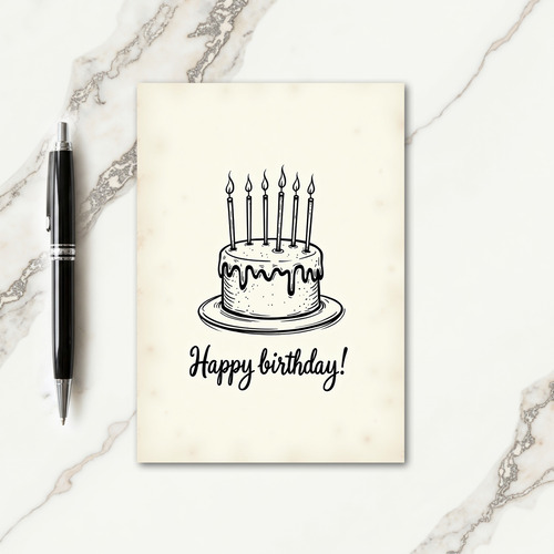 Sweet Birthday Hand Drawn Card