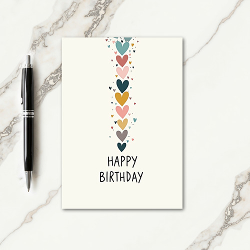Sweet Birthday Heart Cascade Card