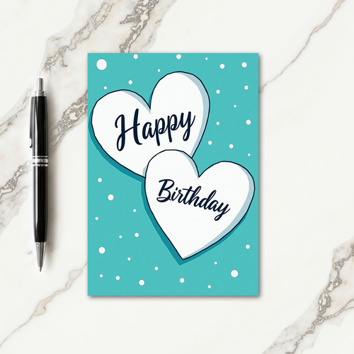 Sweet Birthday Heart Design Card