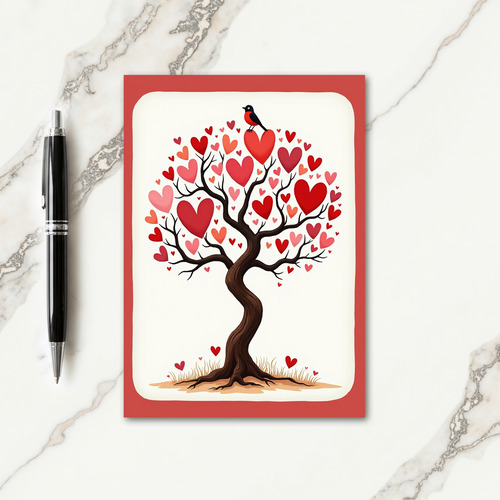 Sweet Birthday Heart Tree Card