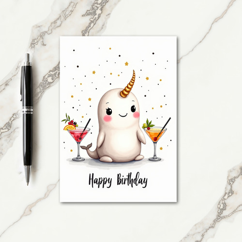 Sweet Birthday Horned Creature Card