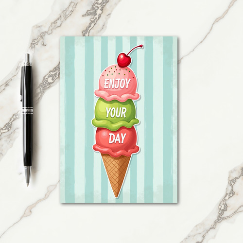 Sweet Birthday Ice Cream Cone Card