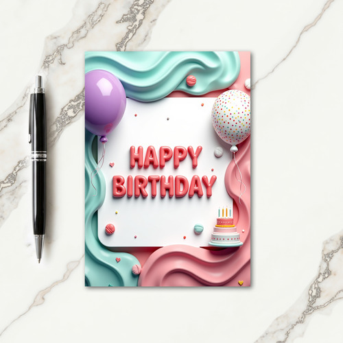 Sweet Birthday Icing Letters Card
