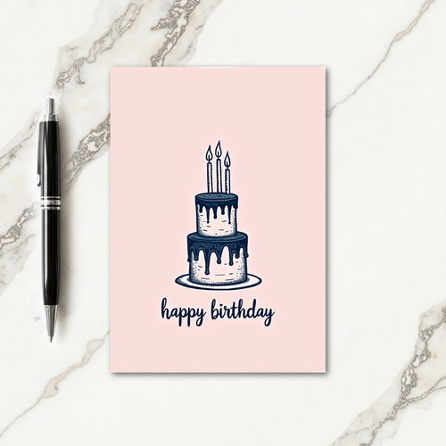 Sweet Birthday Indigo Cake Card
