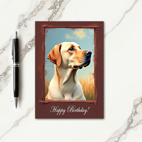 Sweet Birthday Ivory Dog Card