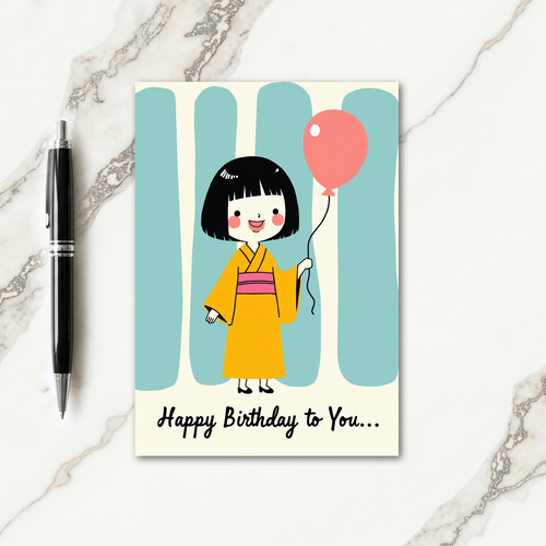 Sweet Birthday Joy Illustration Card