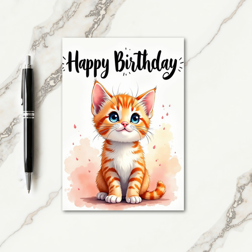 Sweet Birthday Kitten Card