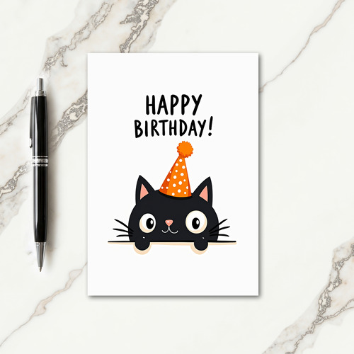 Sweet Birthday Kitten Peek Card