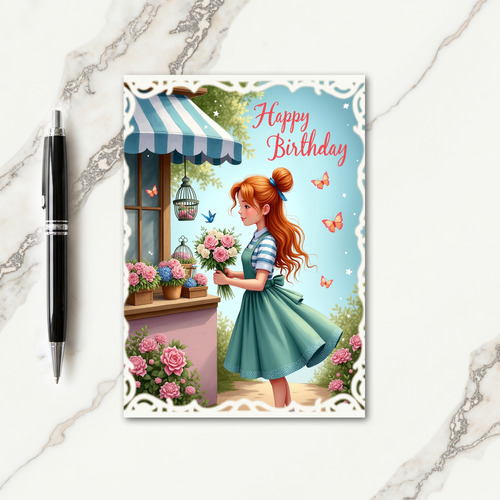 Sweet Birthday Lacy Border Card