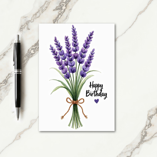 Sweet Birthday Lavender Floral Card