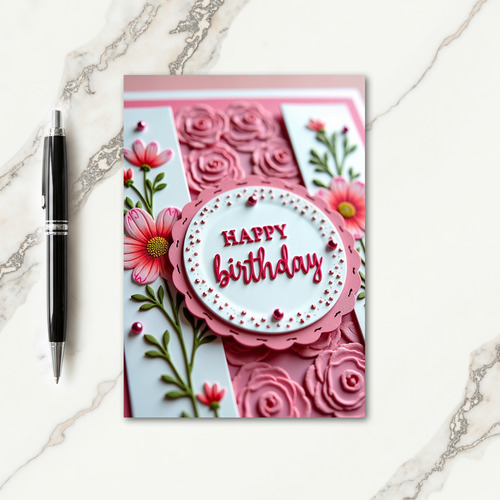 Sweet Birthday Layered Art Card
