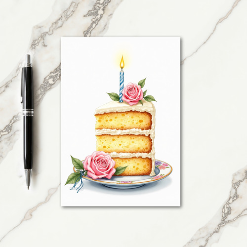 Sweet Birthday Layered Cake Card
