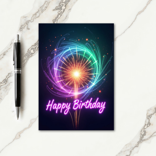 Sweet Birthday Light Burst Card