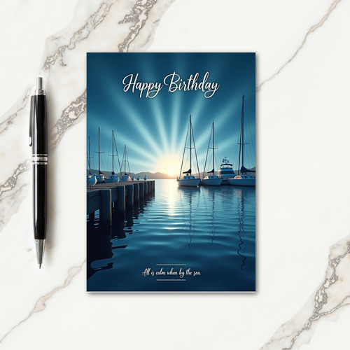 Sweet Birthday Marina Sunset Card