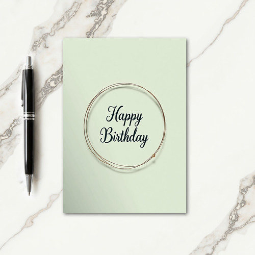 Sweet Birthday Metallic Ring Card