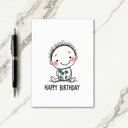 Sweet Birthday Minimal Figure Card