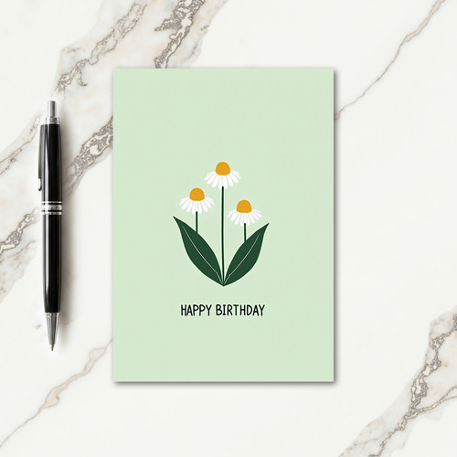 Sweet Birthday Mint Green Blossom Card