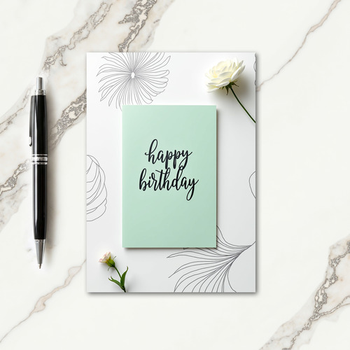 Sweet Birthday Mint Green Card