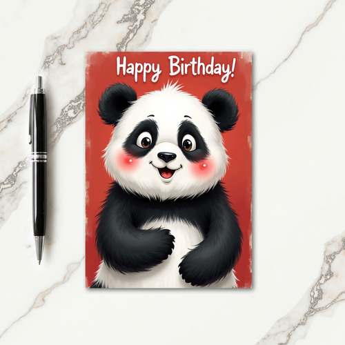 Sweet Birthday Monochrome Bear Card
