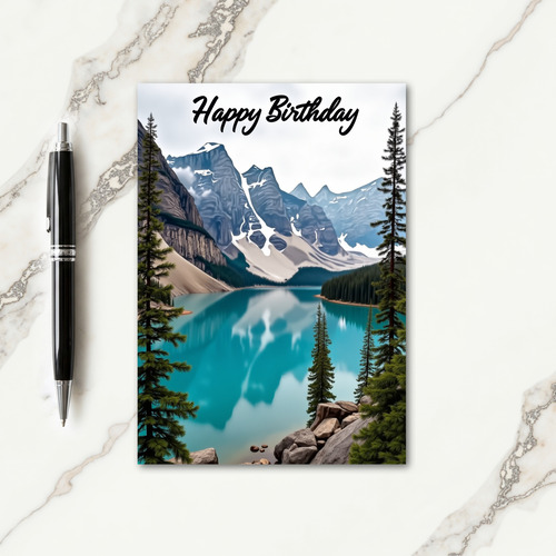 Sweet Birthday Mountain Lake Card