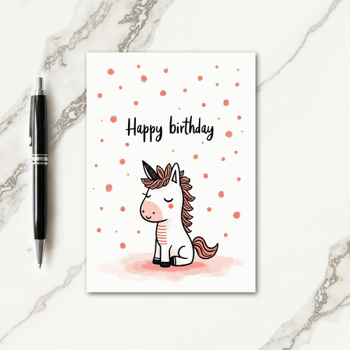 Sweet Birthday Mythical Creature Card