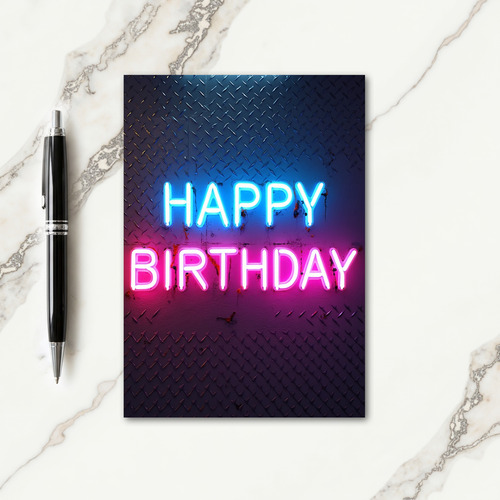 Sweet Birthday Neon Tubes Card