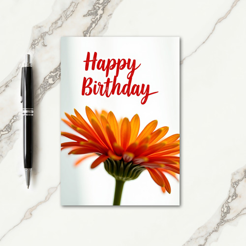 Sweet Birthday Orange Flower Card