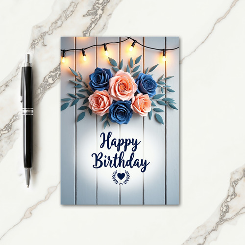 Sweet Birthday Paper Flowers Card