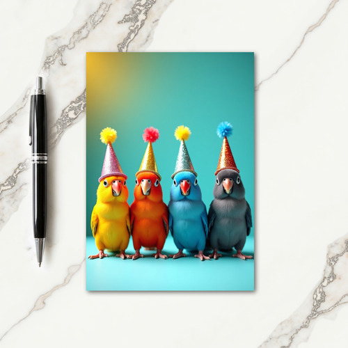 Sweet Birthday Party Birds Card