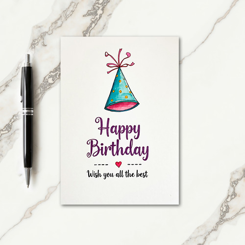 Sweet Birthday Party Hat Card