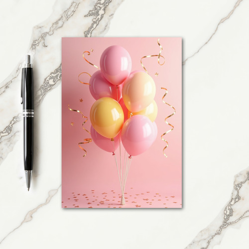 Sweet Birthday Pastel Balloon Card