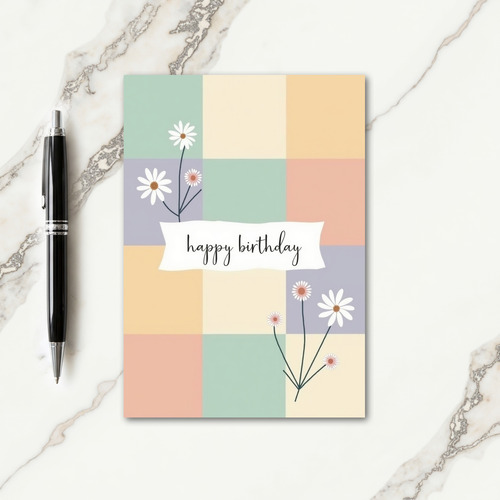 Sweet Birthday Pastel Floral Card