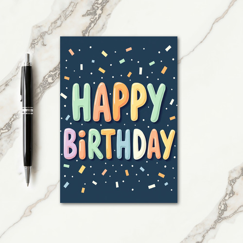 Sweet Birthday Pastel Type Card
